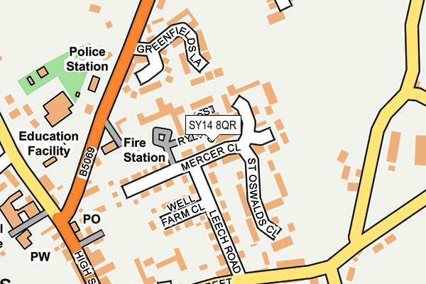 SY14 8QR map - OS OpenMap – Local (Ordnance Survey)