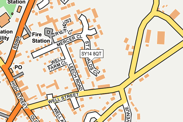 SY14 8QT map - OS OpenMap – Local (Ordnance Survey)