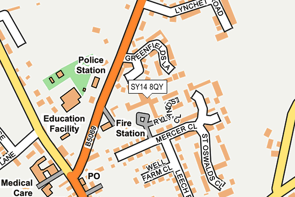 SY14 8QY map - OS OpenMap – Local (Ordnance Survey)