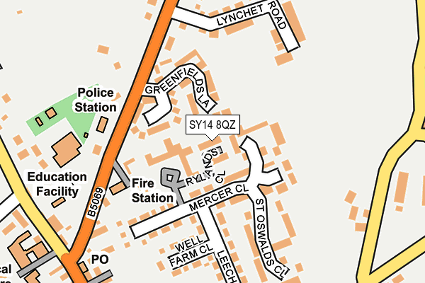 SY14 8QZ map - OS OpenMap – Local (Ordnance Survey)