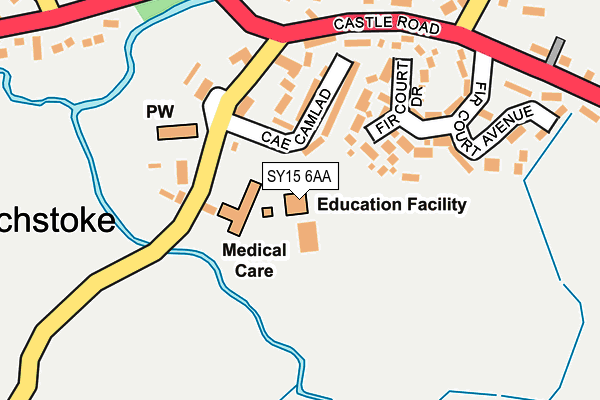 SY15 6AA map - OS OpenMap – Local (Ordnance Survey)