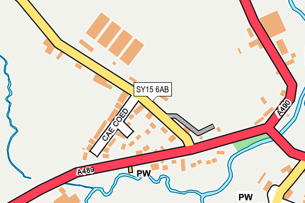 SY15 6AB map - OS OpenMap – Local (Ordnance Survey)