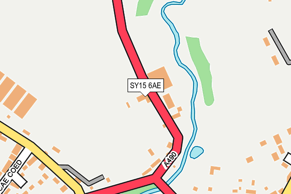 SY15 6AE map - OS OpenMap – Local (Ordnance Survey)