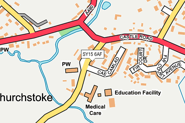 SY15 6AF map - OS OpenMap – Local (Ordnance Survey)