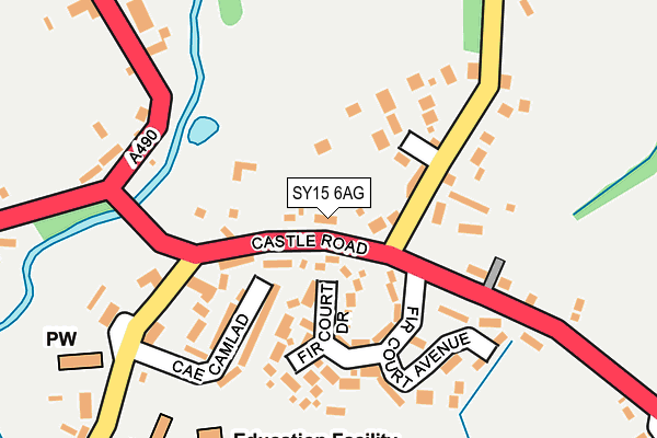 SY15 6AG map - OS OpenMap – Local (Ordnance Survey)