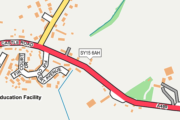 SY15 6AH map - OS OpenMap – Local (Ordnance Survey)