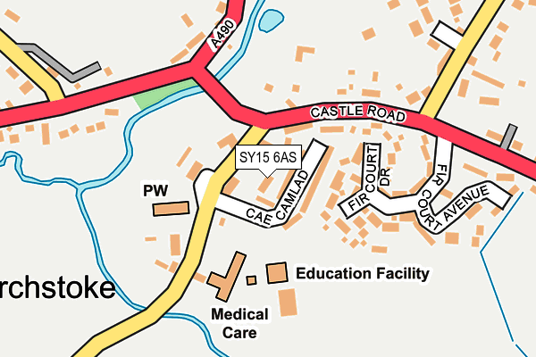 SY15 6AS map - OS OpenMap – Local (Ordnance Survey)