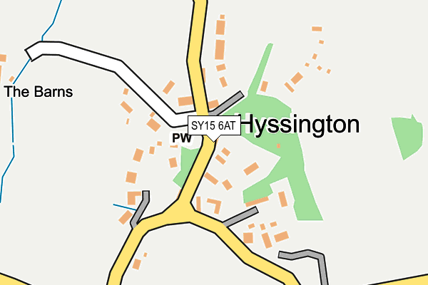 SY15 6AT map - OS OpenMap – Local (Ordnance Survey)