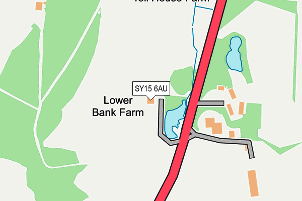 SY15 6AU map - OS OpenMap – Local (Ordnance Survey)