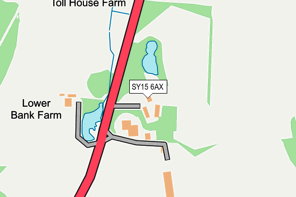 SY15 6AX map - OS OpenMap – Local (Ordnance Survey)
