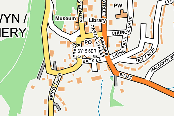 SY15 6ER map - OS OpenMap – Local (Ordnance Survey)