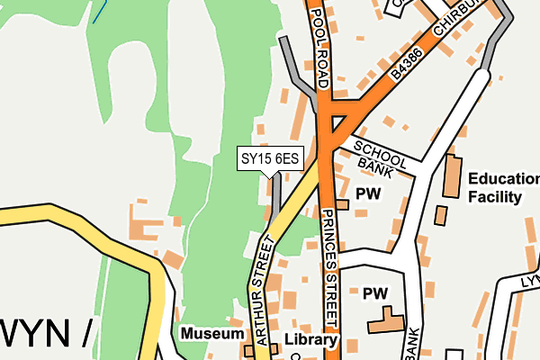 SY15 6ES map - OS OpenMap – Local (Ordnance Survey)