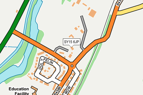 SY15 6JP map - OS OpenMap – Local (Ordnance Survey)