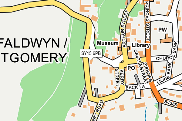 SY15 6PB map - OS OpenMap – Local (Ordnance Survey)