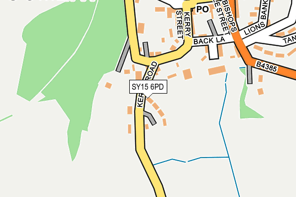 SY15 6PD map - OS OpenMap – Local (Ordnance Survey)