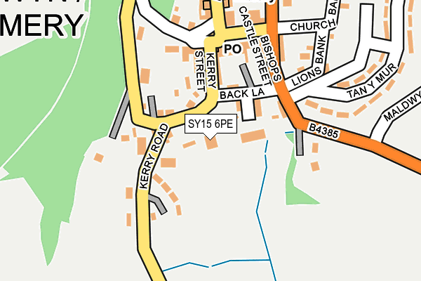 SY15 6PE map - OS OpenMap – Local (Ordnance Survey)