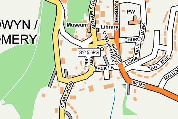 SY15 6PG map - OS OpenMap – Local (Ordnance Survey)