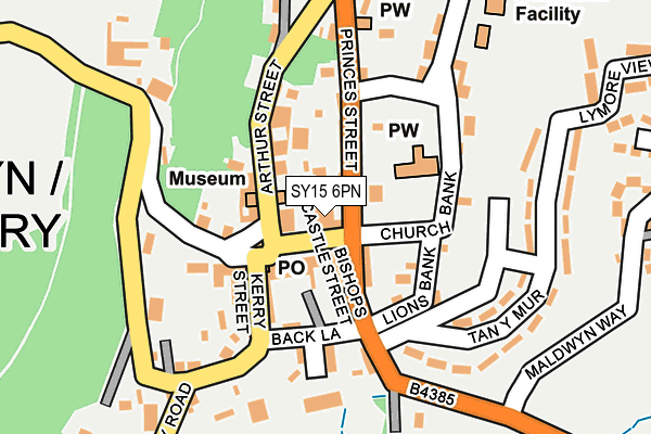 SY15 6PN map - OS OpenMap – Local (Ordnance Survey)