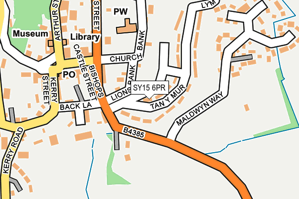 SY15 6PR map - OS OpenMap – Local (Ordnance Survey)