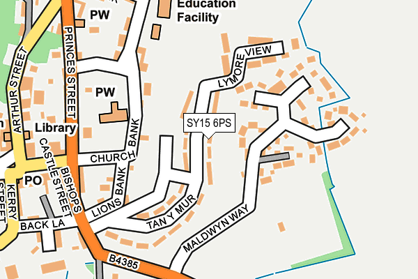 SY15 6PS map - OS OpenMap – Local (Ordnance Survey)