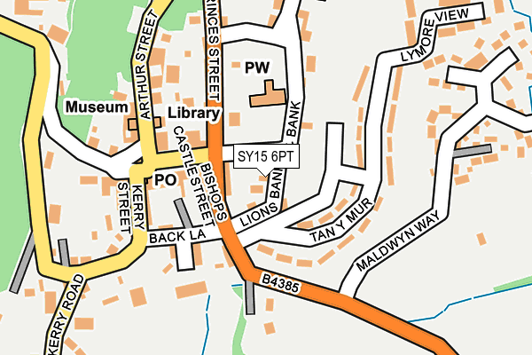 SY15 6PT map - OS OpenMap – Local (Ordnance Survey)