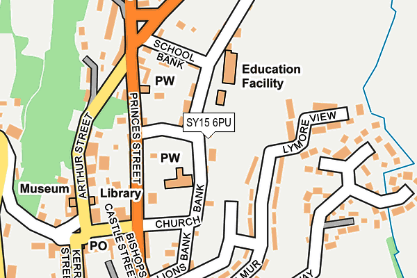 SY15 6PU map - OS OpenMap – Local (Ordnance Survey)
