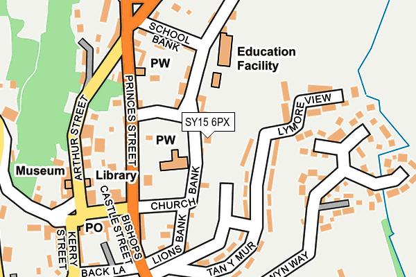 SY15 6PX map - OS OpenMap – Local (Ordnance Survey)