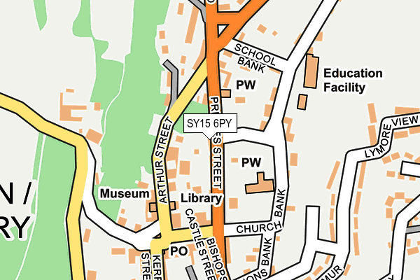 SY15 6PY map - OS OpenMap – Local (Ordnance Survey)