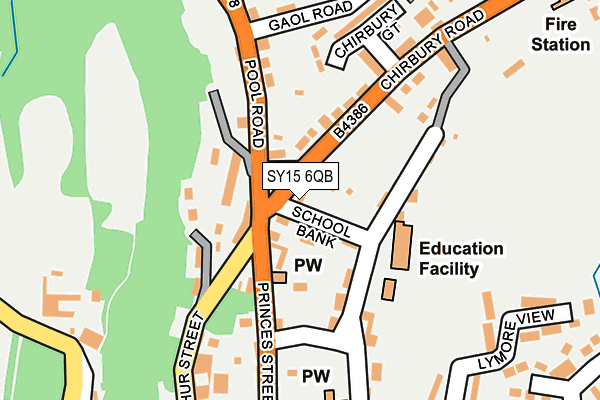 SY15 6QB map - OS OpenMap – Local (Ordnance Survey)