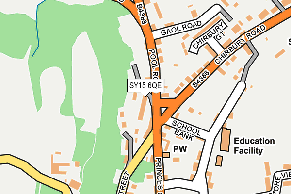 SY15 6QE map - OS OpenMap – Local (Ordnance Survey)