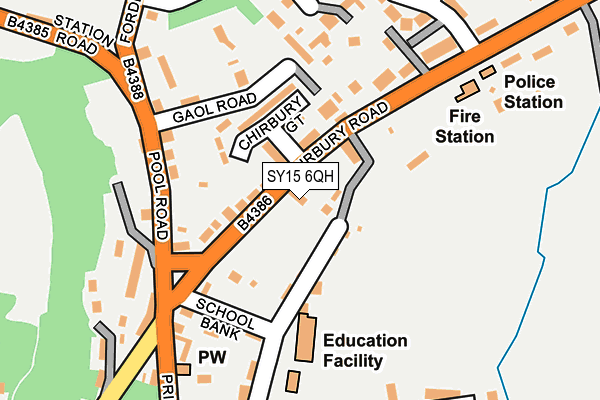 SY15 6QH map - OS OpenMap – Local (Ordnance Survey)