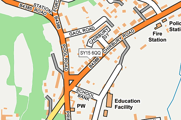 SY15 6QQ map - OS OpenMap – Local (Ordnance Survey)