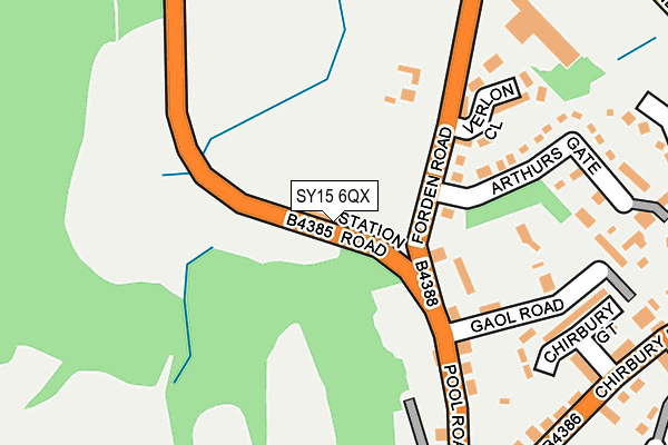 SY15 6QX map - OS OpenMap – Local (Ordnance Survey)