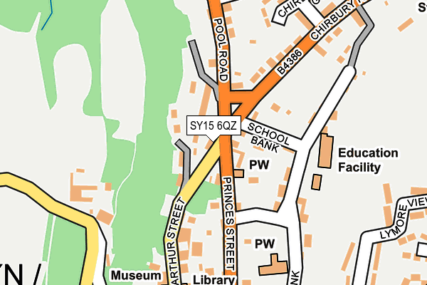 SY15 6QZ map - OS OpenMap – Local (Ordnance Survey)