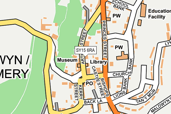 SY15 6RA map - OS OpenMap – Local (Ordnance Survey)