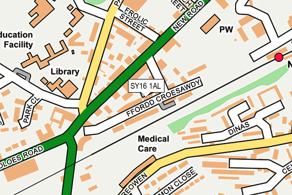 SY16 1AL map - OS OpenMap – Local (Ordnance Survey)