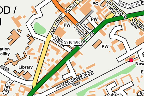 SY16 1AR map - OS OpenMap – Local (Ordnance Survey)