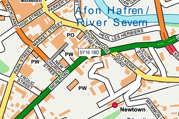 Map of NEWTOWN CAR WASH LTD at local scale