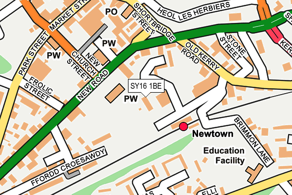 SY16 1BE map - OS OpenMap – Local (Ordnance Survey)