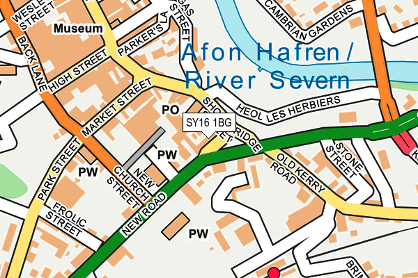 SY16 1BG map - OS OpenMap – Local (Ordnance Survey)