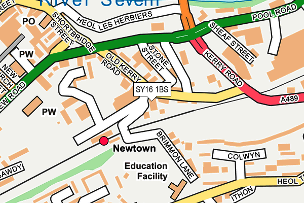 SY16 1BS map - OS OpenMap – Local (Ordnance Survey)