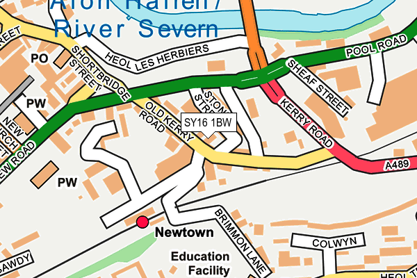 SY16 1BW map - OS OpenMap – Local (Ordnance Survey)