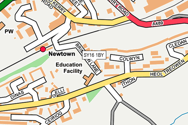 SY16 1BY map - OS OpenMap – Local (Ordnance Survey)