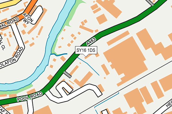 SY16 1DS map - OS OpenMap – Local (Ordnance Survey)