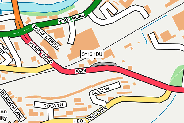 SY16 1DU map - OS OpenMap – Local (Ordnance Survey)