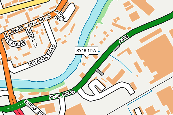 SY16 1DW map - OS OpenMap – Local (Ordnance Survey)