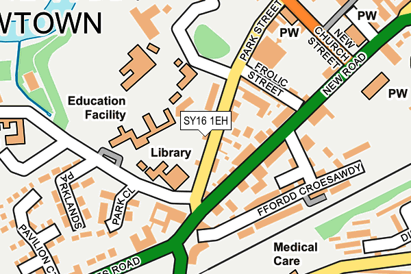 SY16 1EH map - OS OpenMap – Local (Ordnance Survey)