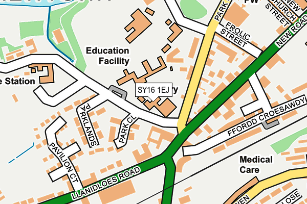 SY16 1EJ map - OS OpenMap – Local (Ordnance Survey)