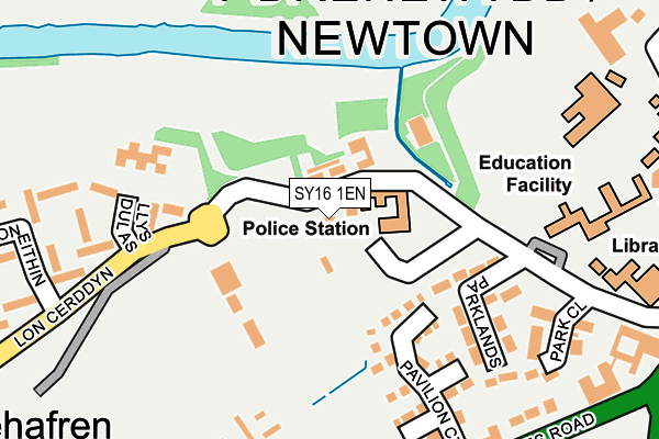 SY16 1EN map - OS OpenMap – Local (Ordnance Survey)