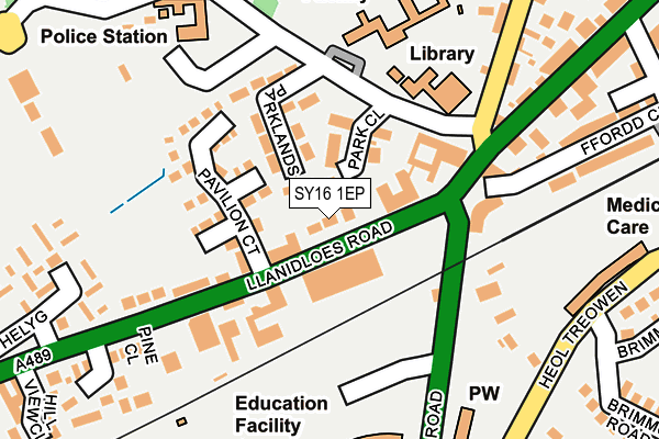 SY16 1EP map - OS OpenMap – Local (Ordnance Survey)